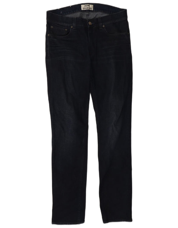 Acne Studios Mens Slim Jeans W30 L32 Azul Marinho Algodão