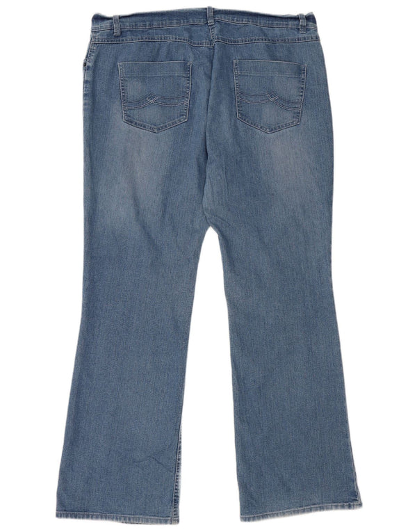 Calça jeans feminina Marks & Spencer Bootcut UK 18 XL W38 L30 azul algodão