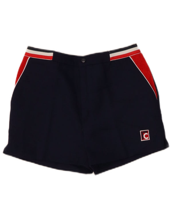 Shorts chino feminino CAMPAGNOLO IT 40 pequeno W24 azul marinho colorblock
