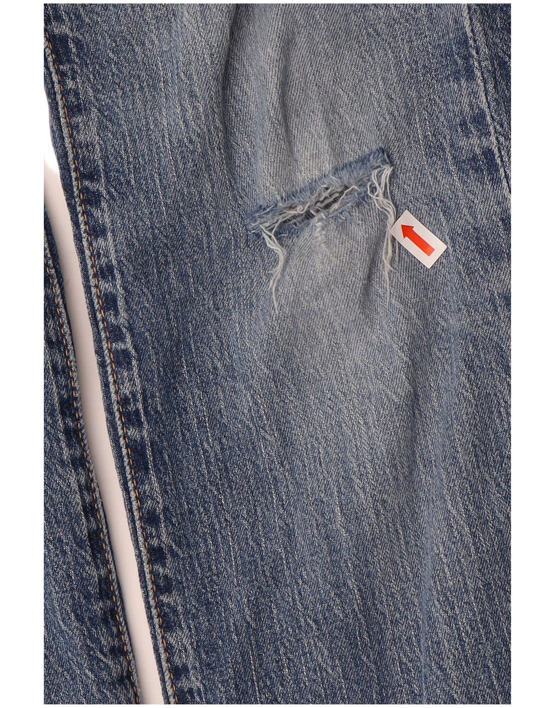 Levi's Masculino 511 Distressed Slim Jeans W32 L32 Azul Algodão