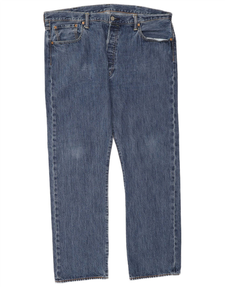 Levi's Masculino 501 Straight Jeans W40 L32 Azul Algodão