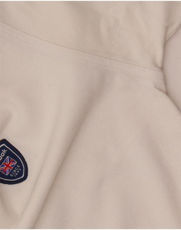 Camisa polo masculina Reebok grande algodão branco