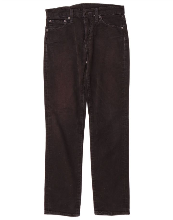 Calça jeans reta masculina Levi's W30 L32 algodão preto