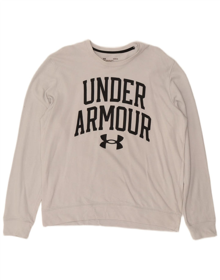 UNDER ARMOUR Suéter gráfico masculino grande algodão branco