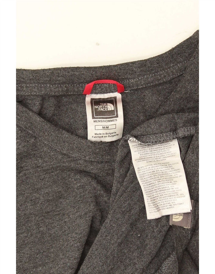 Camiseta masculina The North Face algodão manchado cinza médio