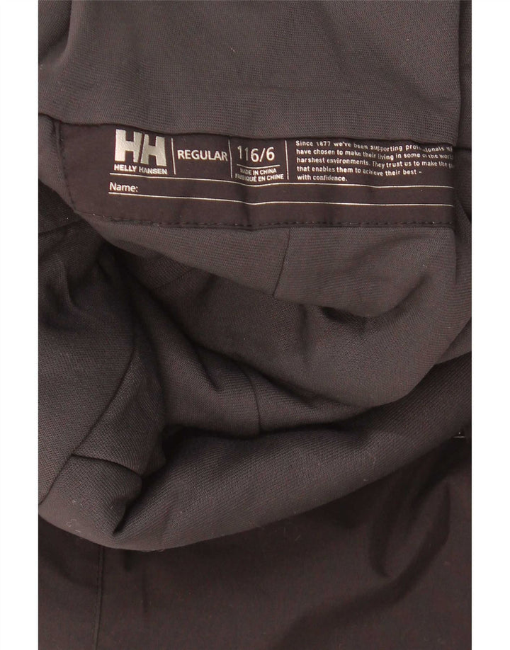 Calças de esqui Helly Hansen Boys Graphic Dungarees 5-6 anos preto poliamida