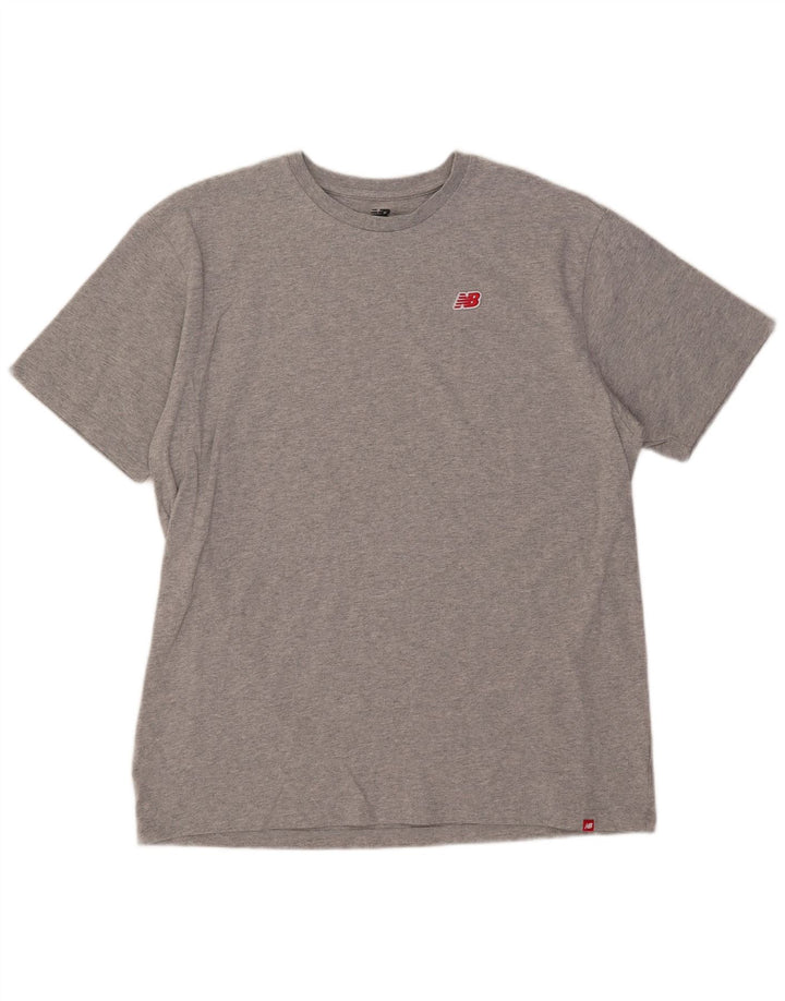 Camiseta masculina New Balance XL cinza manchada