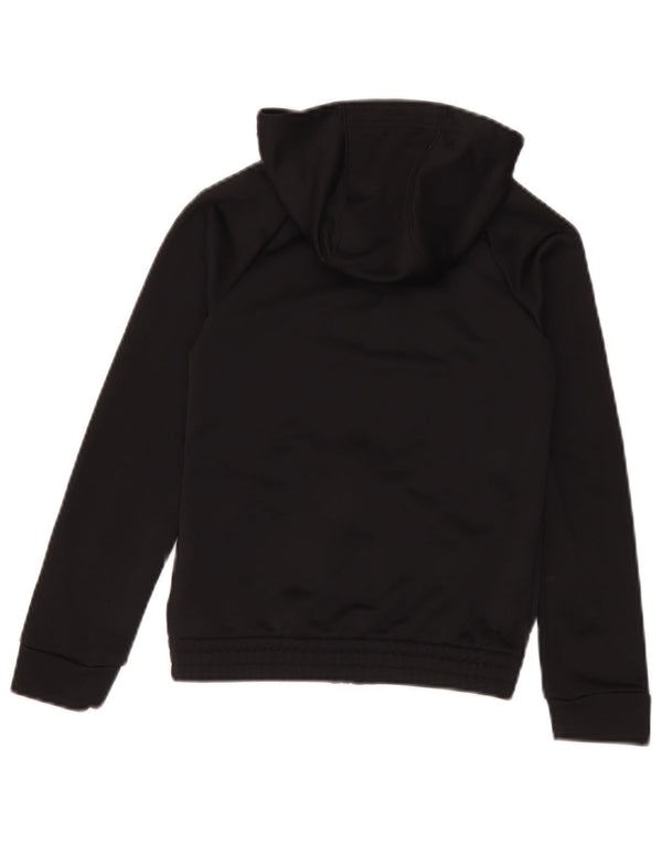 Suéter Adidas Boys Graphic Zip com capuz 9-10 anos preto poliéster