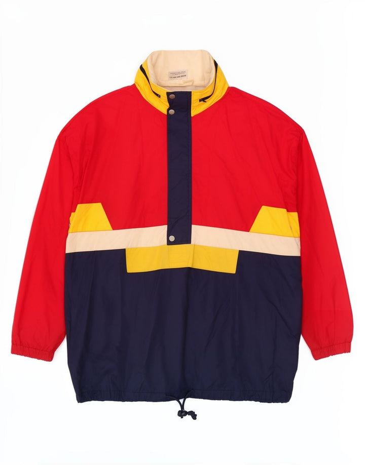 Jaqueta corta-vento masculina vintage EU 48/50 Medium Red Colourblock