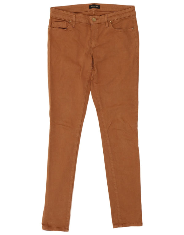 Calça feminina casual skinny Massimo Dutti EU 38 W30 L31 algodão marrom