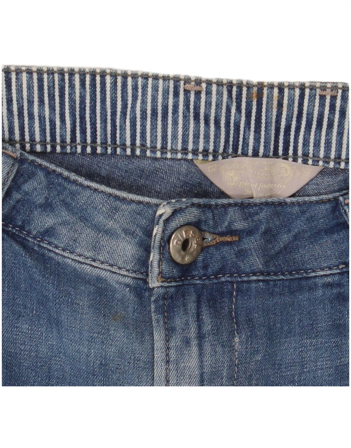 Shorts jeans feminino diesel W28 algodão azul médio