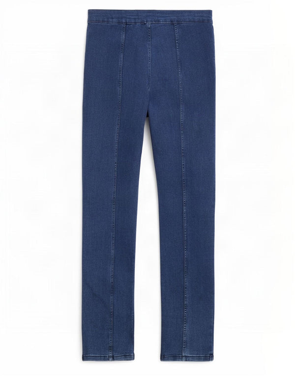 Zara Jeans skinny feminino de cintura alta UE 38 pequeno W28 L34 algodão azul