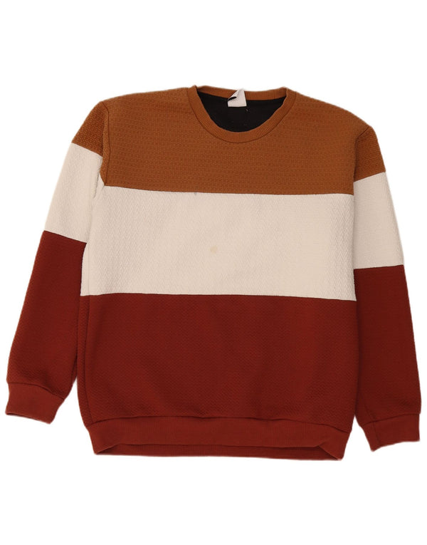 Zara Moletom masculino Jumper XL Multicolorido Colourblock Poliéster