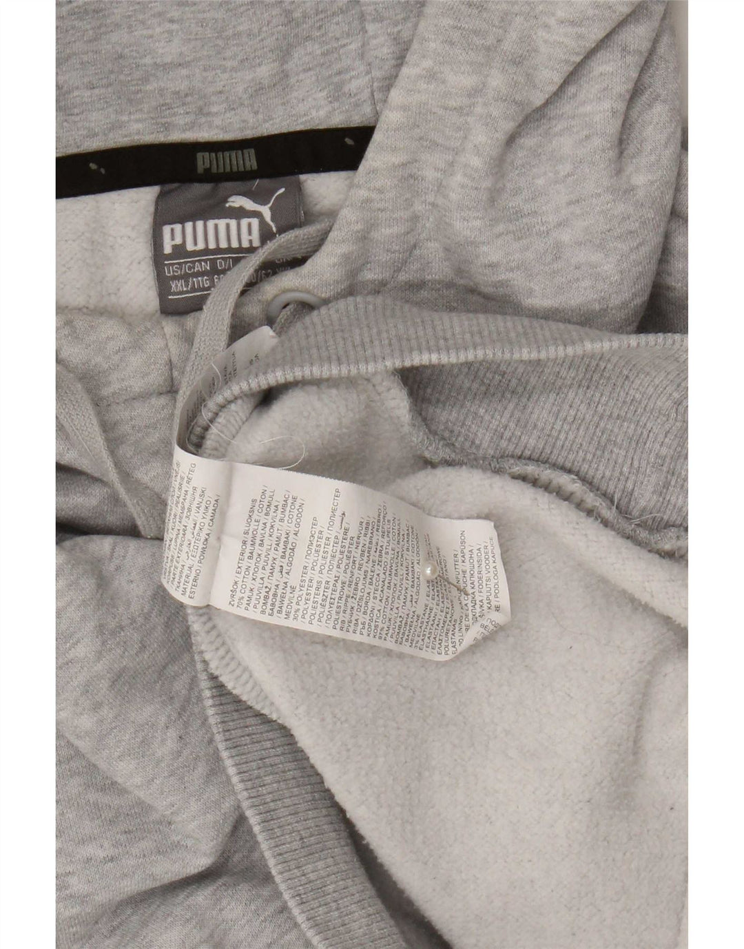 Puma Mens Hoodie Jumper 2XL Algodão Cinza