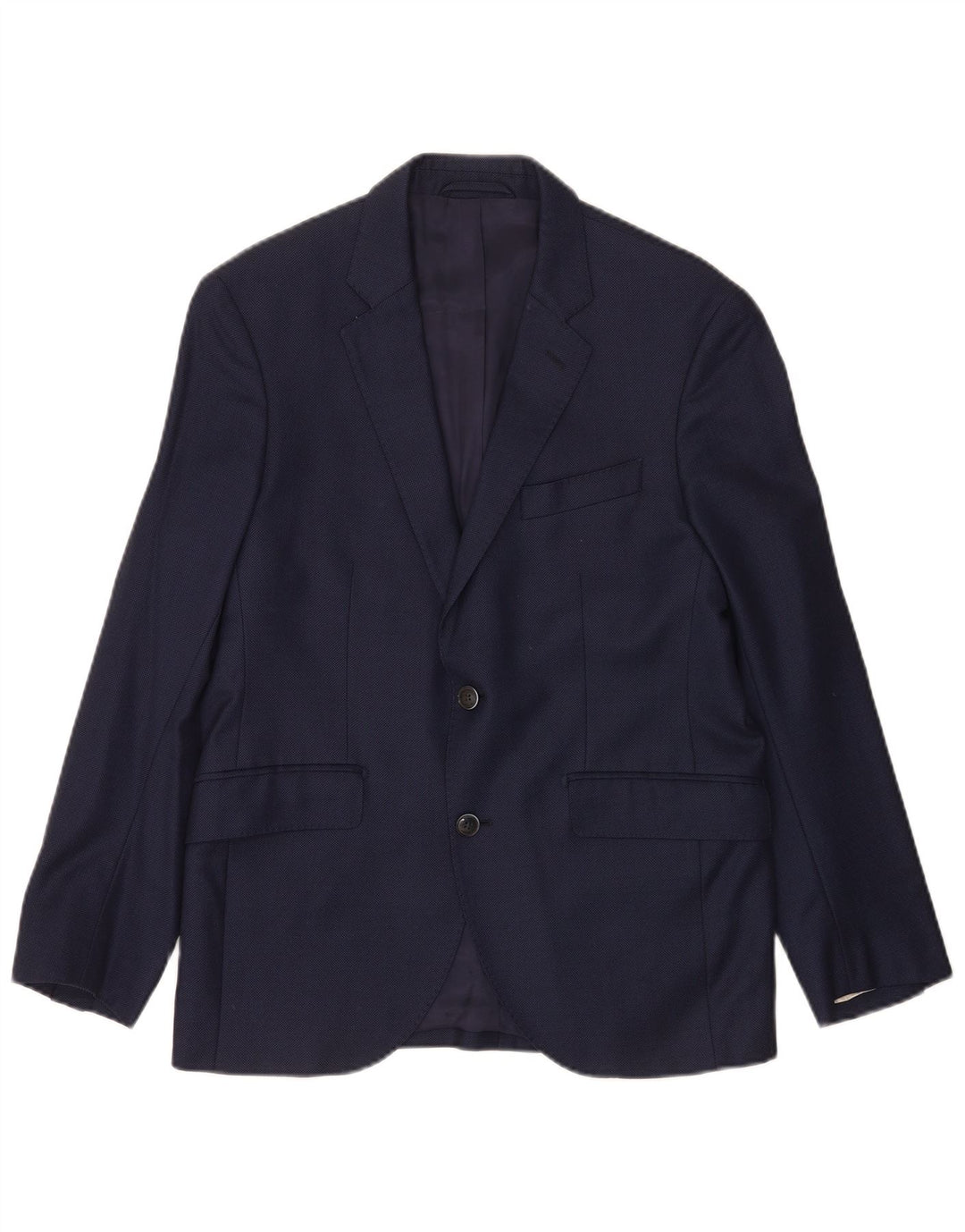 Jaqueta blazer masculina Hackett com 2 botões Reino Unido 40 grande lã azul marinho