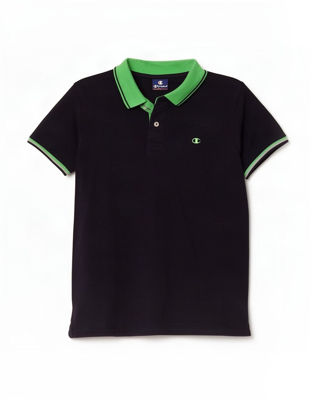Camisa polo masculina de rugby Champion, algodão listrado azul marinho médio