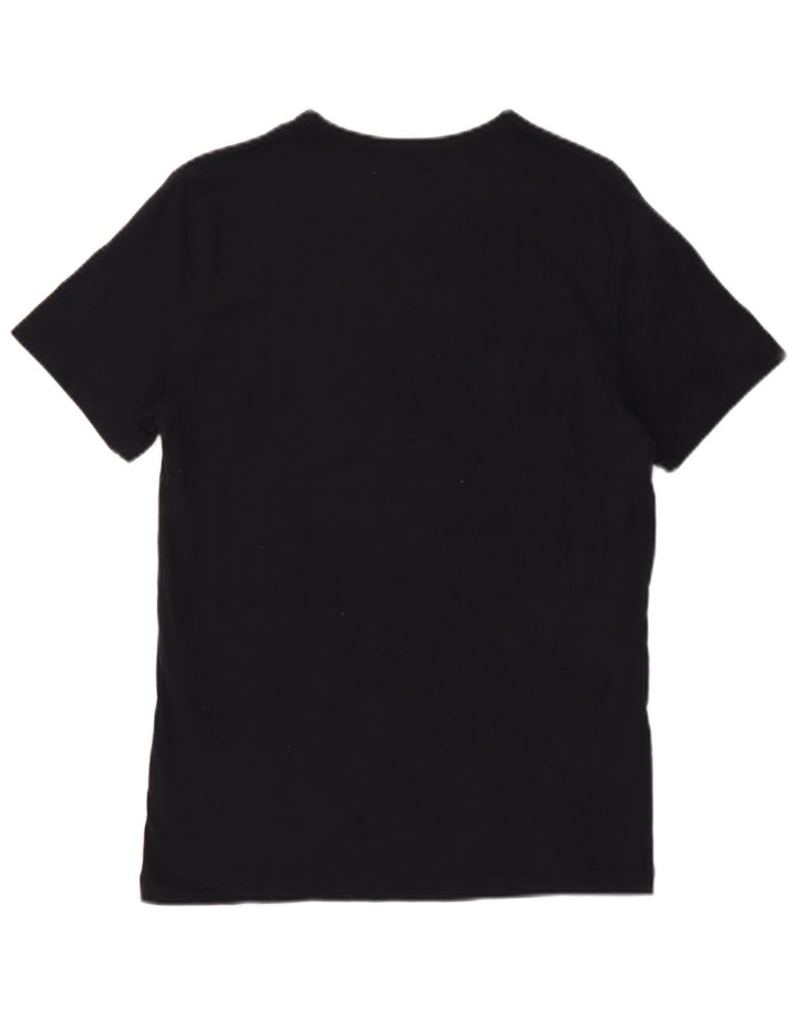 Camiseta masculina Reiss Top pequeno algodão preto