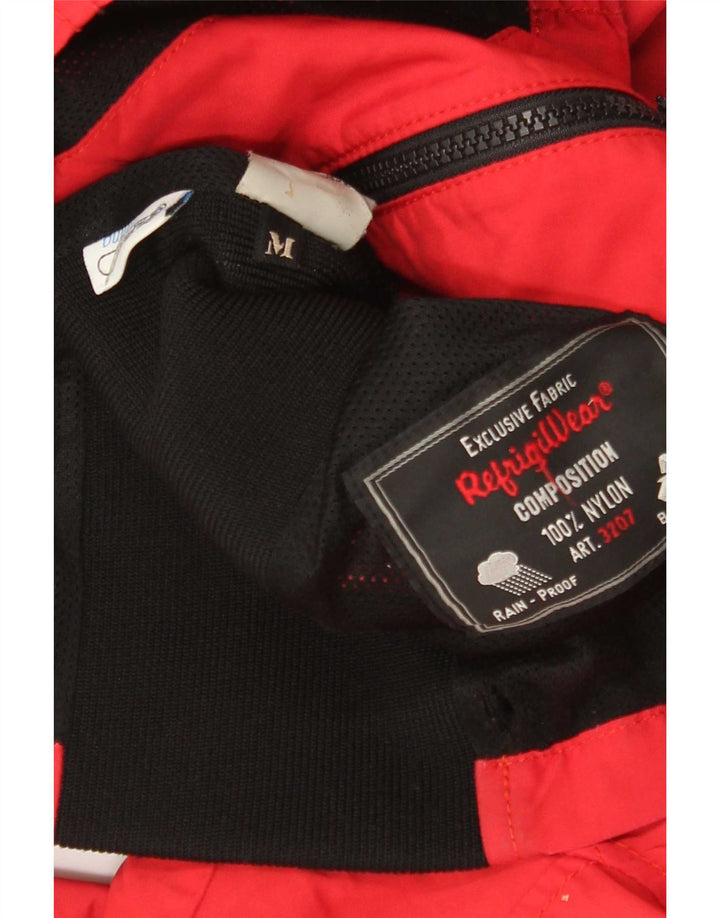 Refrigiwear Mens Bomber Jacket UK 38 Medium Red Colourblock Nylon