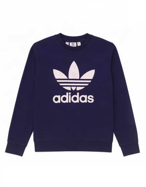 Adidas meninos moletom gráfico jumper 10-11 anos azul marinho algodão