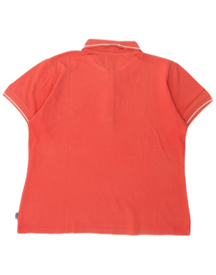 Camisa polo feminina Asics UK 18 XL algodão rosa