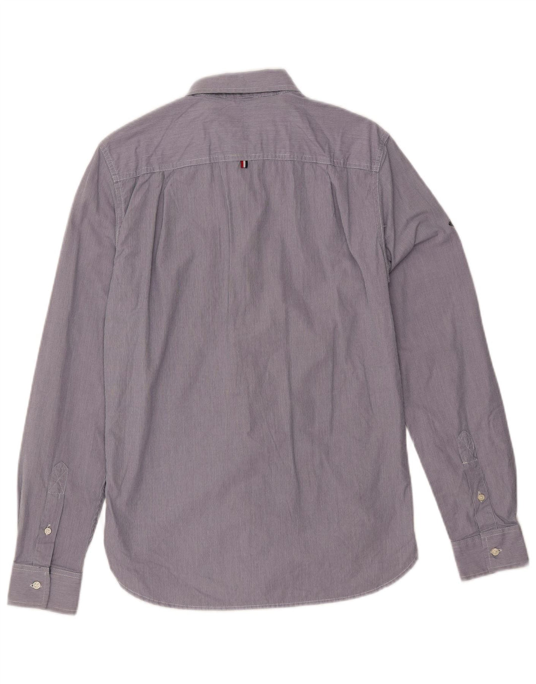 Camisa masculina SUPERDRY sob medida pequena listrada roxa de algodão