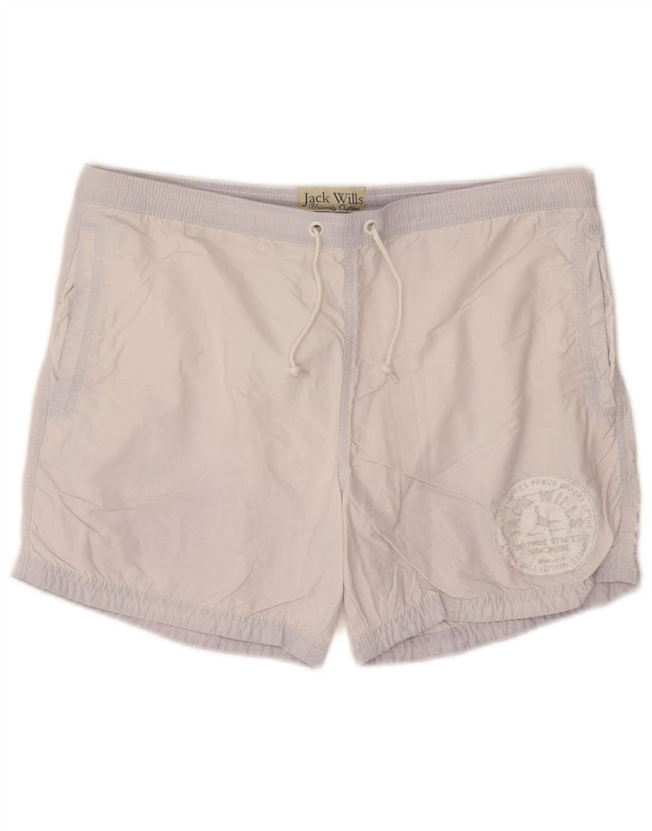 Shorts de natação masculino Jack Wills gráfico pequeno azul algodão
