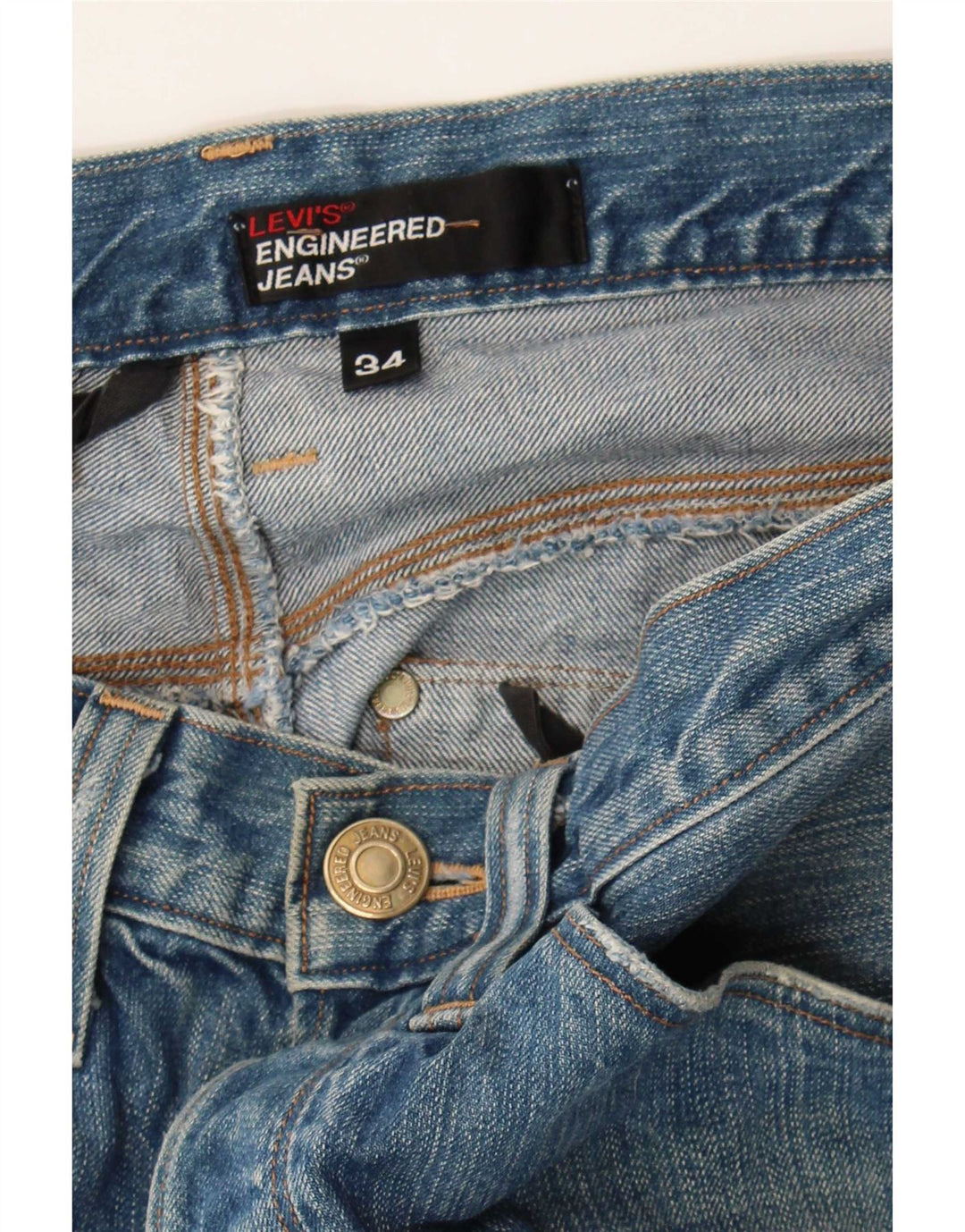 Calça jeans reta masculina Levi's W34 L28 azul