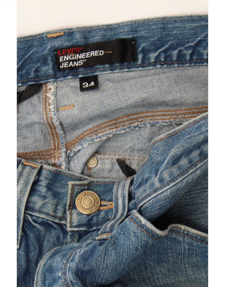 Calça jeans reta masculina Levi's W34 L28 azul