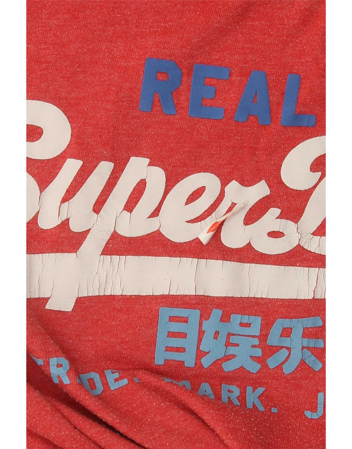 Superdry Mens Graphic T-Shirt Top Grande Poliéster Vermelho