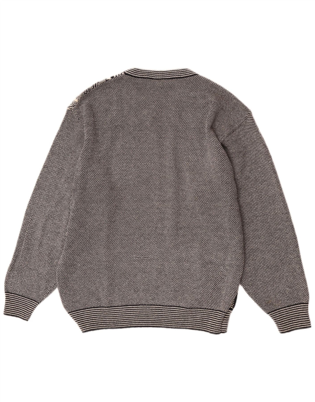Suéter masculino GARDEUR com gola redonda IT 48 algodão geométrico cinza médio