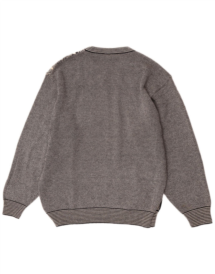Suéter masculino GARDEUR com gola redonda IT 48 algodão geométrico cinza médio