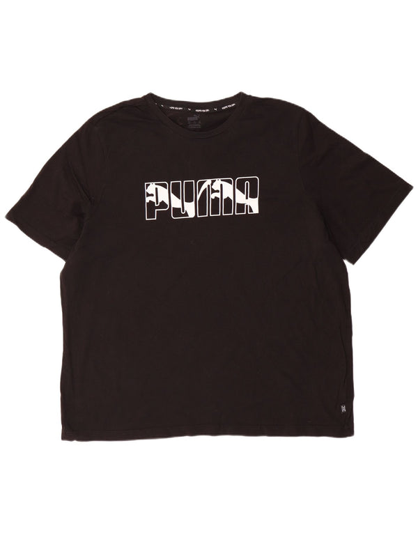 Camiseta gráfica masculina PUMA Top 2XL algodão preto