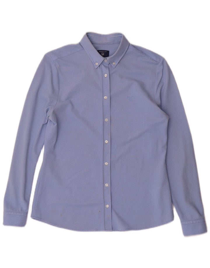 Camisa feminina Gant UK 10 algodão azul pequeno