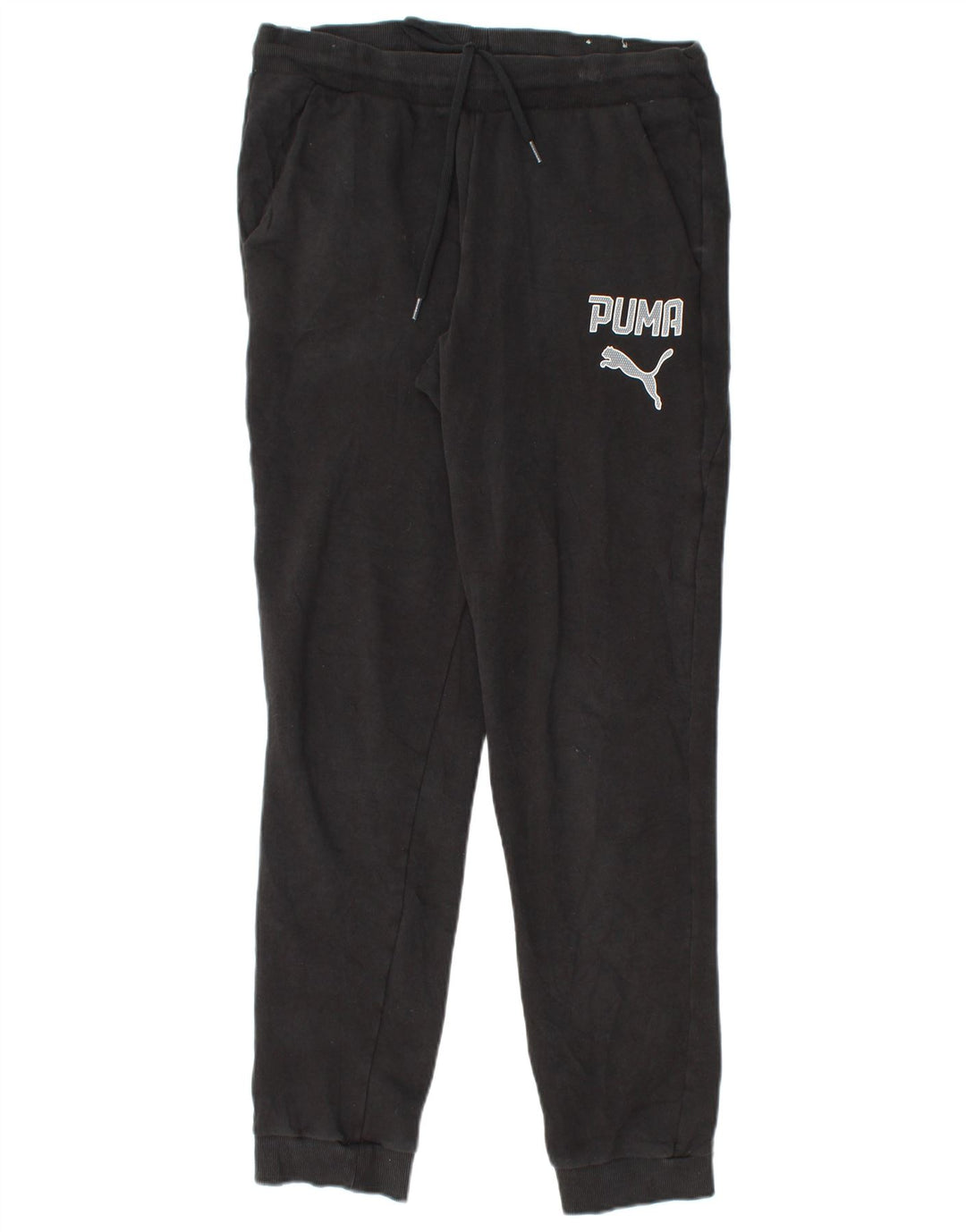 Calça esportiva feminina PUMA Graphic Joggers Reino Unido 12 algodão preto médio