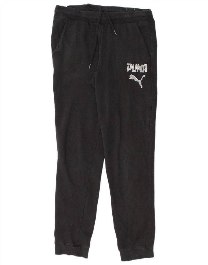 Calça esportiva feminina PUMA Graphic Joggers Reino Unido 12 algodão preto médio