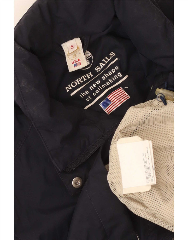 Jaqueta de chuva com capuz feminina North Sails UK 10 poliéster azul marinho pequeno