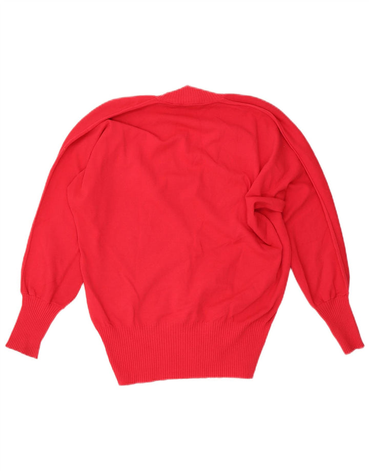 Suéter feminino Simona Barbieri com conjunto duplo com decote em V Reino Unido 16 grande vermelho