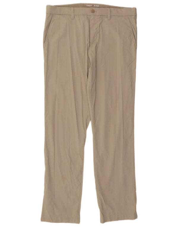 Tommy Hilfiger Calça Chino Masculina Reta W34 L32 Nylon Bege