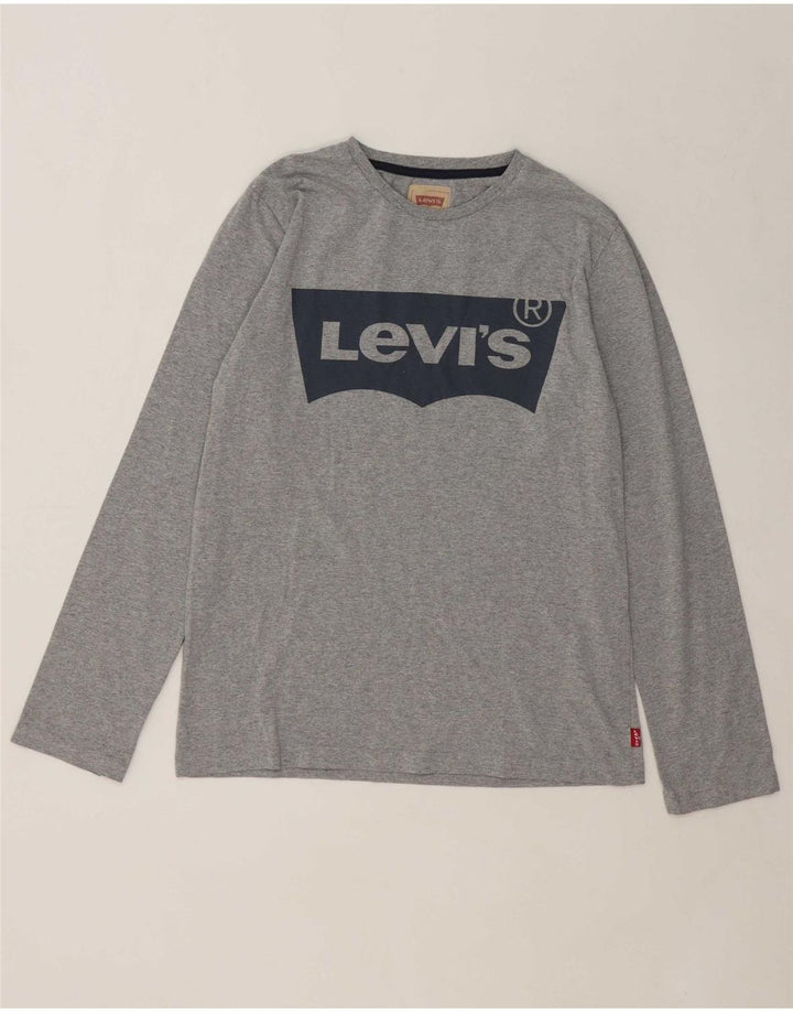 LEVI'S Boys Graphic Top manga comprida 15-16 anos cinza