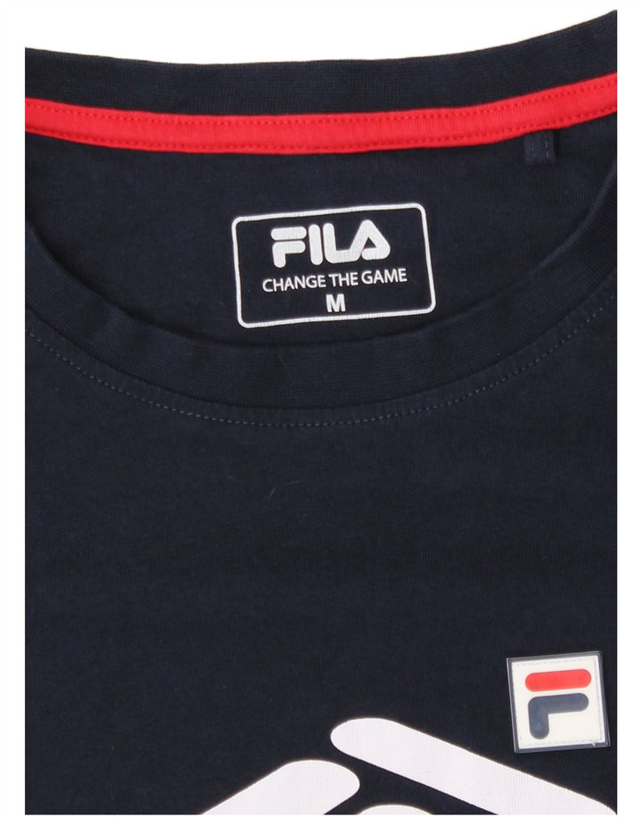 Camiseta masculina Fila Graphic Top médio azul marinho
