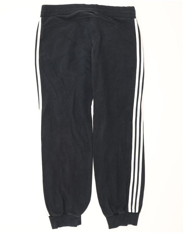 Calça de treino feminina Adidas Joggers UK 12 médio azul marinho algodão