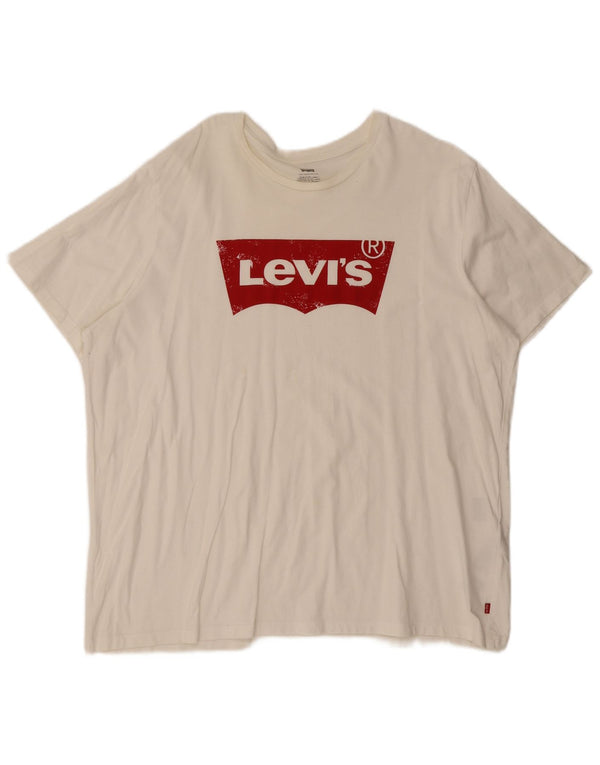 Levi's Mens Graphic T-Shirt Top 2XL White Cotton