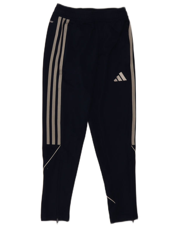 Calças de treino Adidas Boys Aeroready 7-8 anos azul marinho poliéster