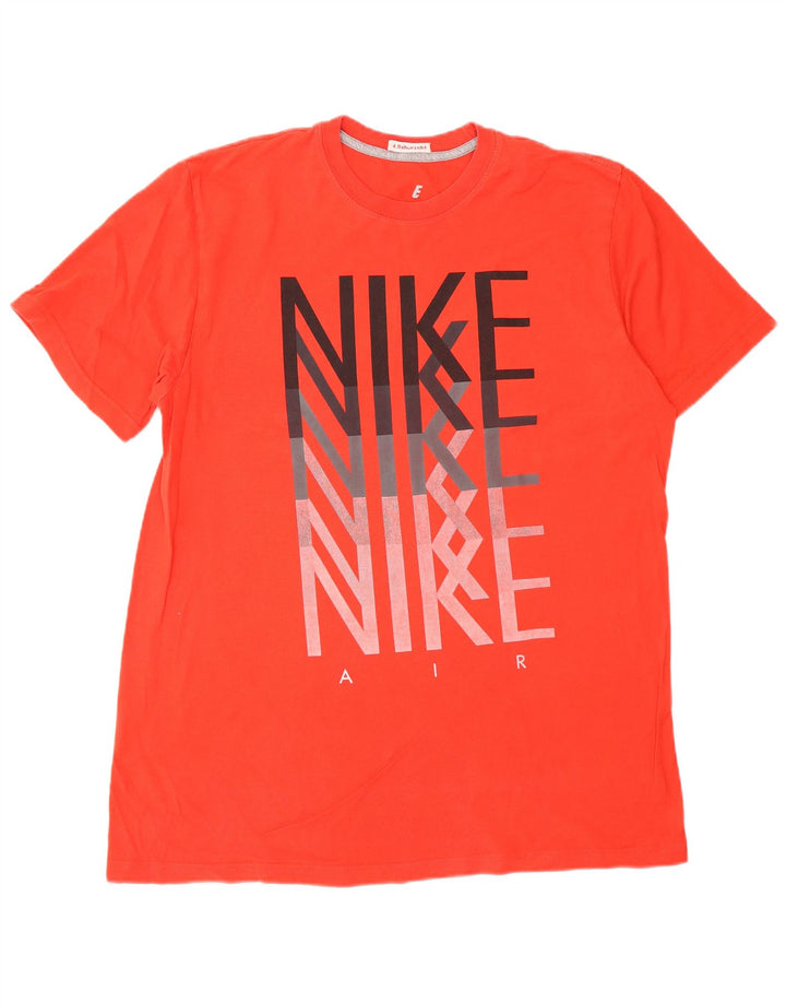 Camiseta gráfica masculina NIKE Top grande de algodão vermelho