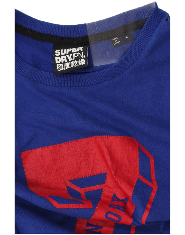Camiseta masculina gráfica SUPERDRY grande azul
