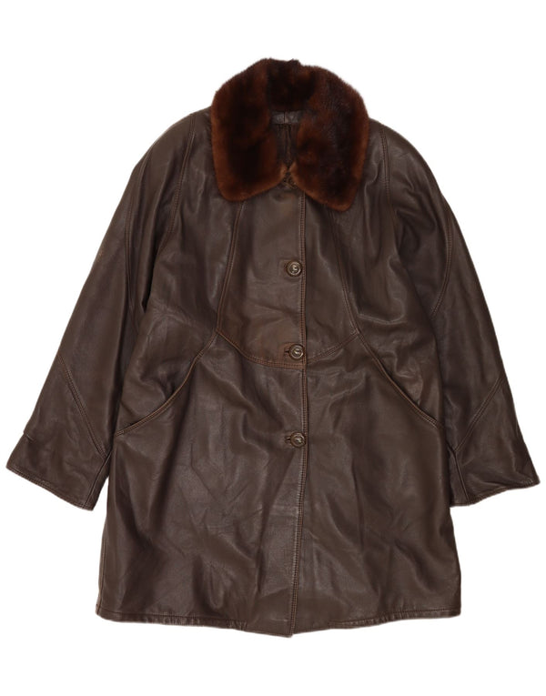 Sobretudo Vintage Feminino UK 18 XL Marrom