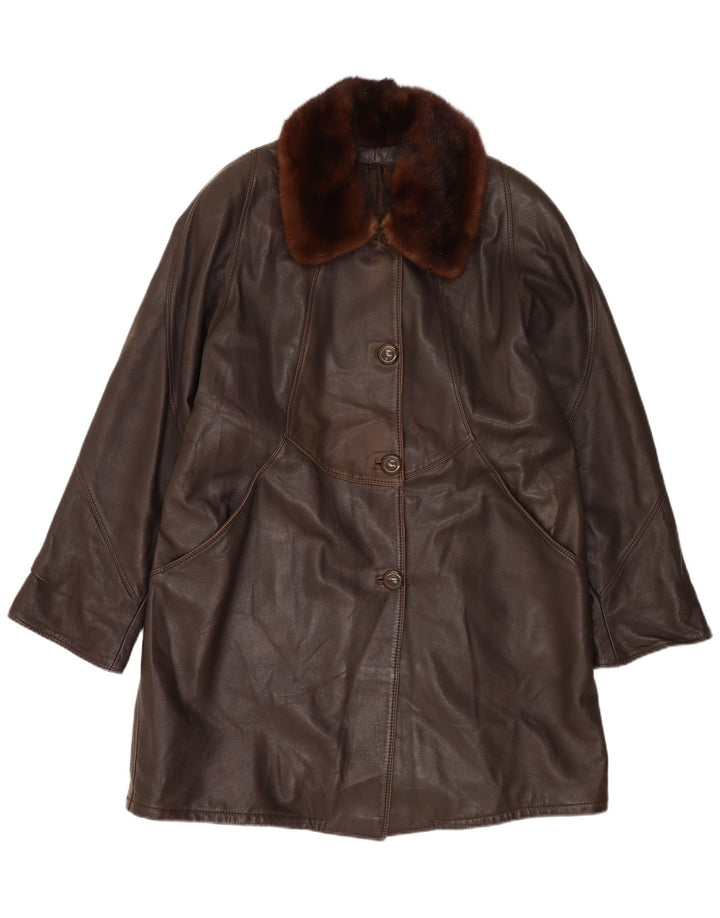 Sobretudo Vintage Feminino UK 18 XL Marrom