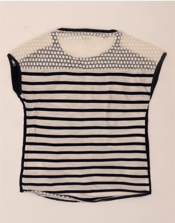 Blusa feminina Tommy Hilfiger UK 6 XS Azul marinho Colourblock Viscose