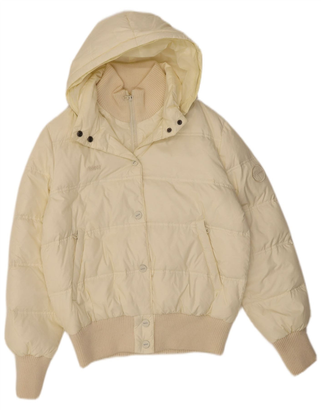Jaqueta acolchoada com capuz feminina KOCCA UK 18 XL off white poliamida