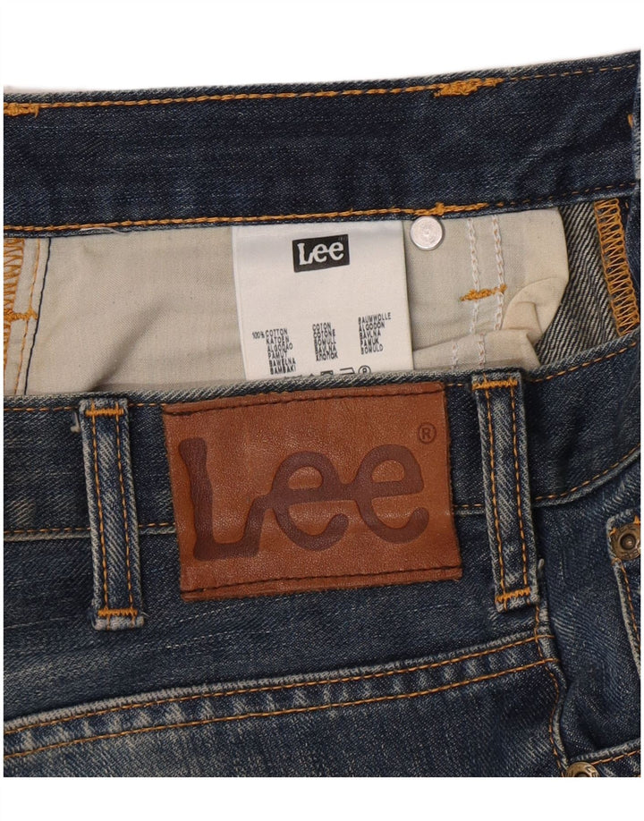 Lee Mens Knox Straight Jeans W30 L32 Azul Algodão